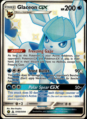 Glaceon GX #SV55/SV94 (NM/M, Hidden Fates)