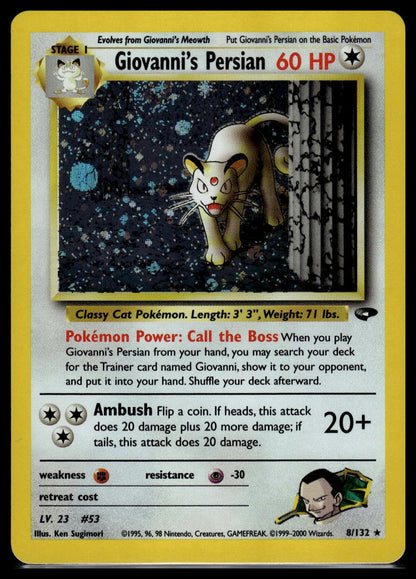 Giovanni's Persian #8/132 (NM, Pokemon Gym Challenge)