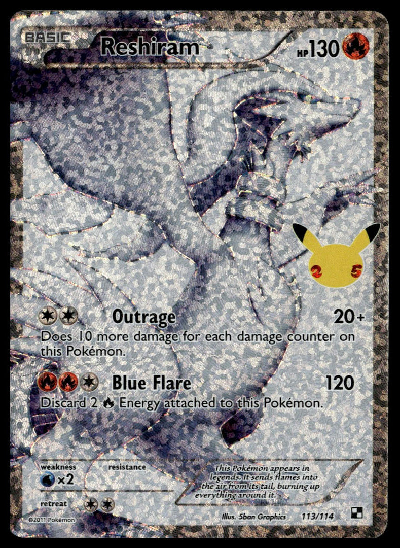 Reshiram #113/114 (NM, Pokemon Celebrations)