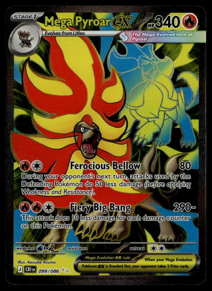 Mega Pyroar ex #099/086 (NM, Chaos Rising)