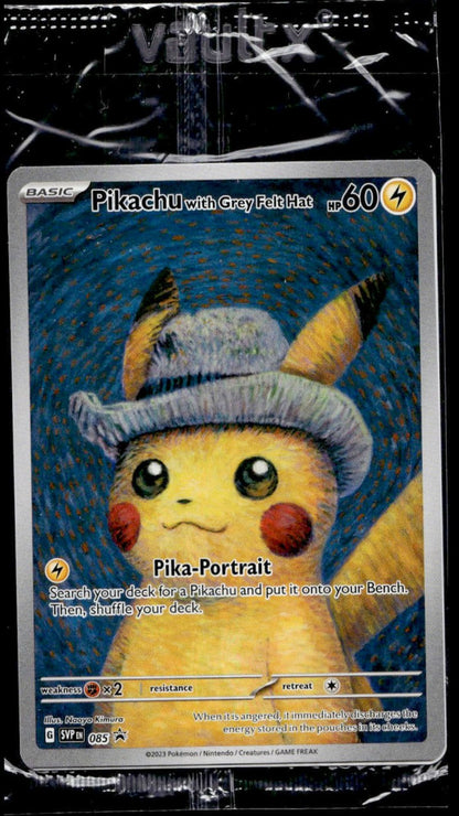 Pikachu with Grey Felt Hat #085 (New/Sealed, Pokemon x Van Vogh)