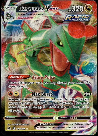Rayquaza VMAX #101/159 (NM/M, Crown Zenith)