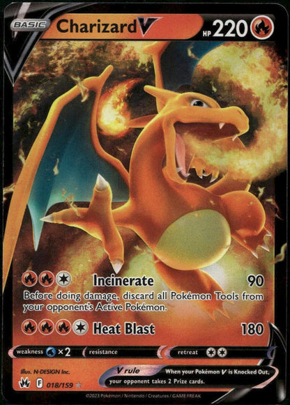 Charizard V #018/159 (NM/M, Crown Zenith)