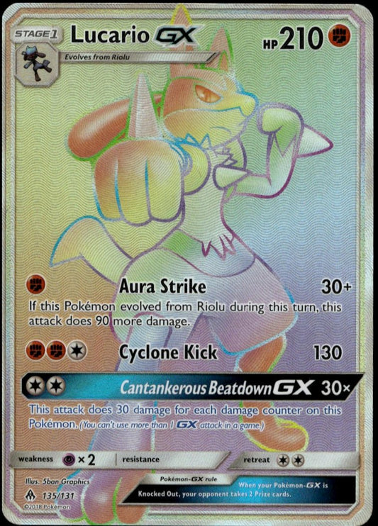 Lucario GX #135/131 (LP, SM Forbidden Light)