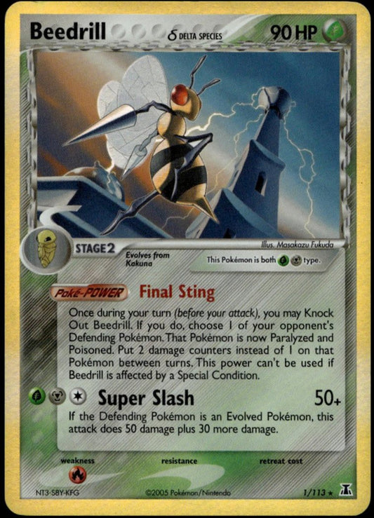 Beedrill #1/113 Holo (LP, Delta Species)
