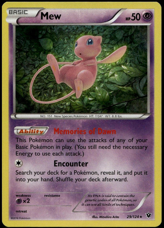 Mew #29/124 Holo (NM/M, XY Fates Collide)