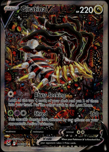 Giratina V #186/196 (NM-, Lost Origin)
