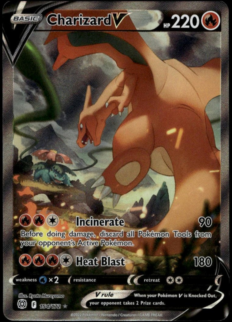 Charizard V #154/172 (NM/M, Brilliant Stars)