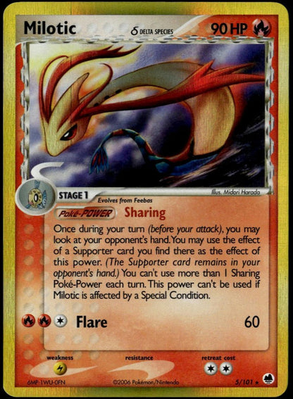 Milotic Holo Delta Species #5/101 (NM/M, Dragon Frontiers)