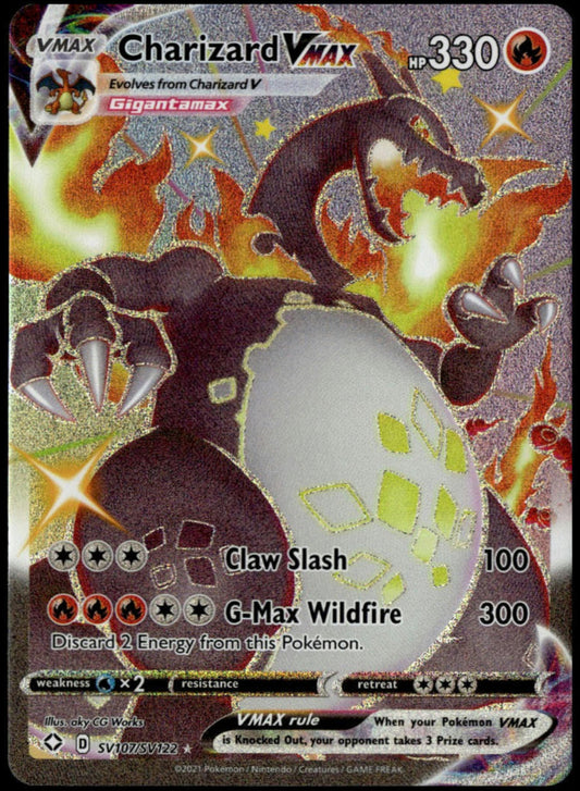 Charizard VMAX #SV107/SV122 (NM/M, Shining Fates)