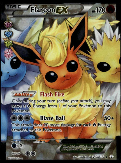 Flareon EX #RC38/RC32 (LP, Generations: Radiant Collection)