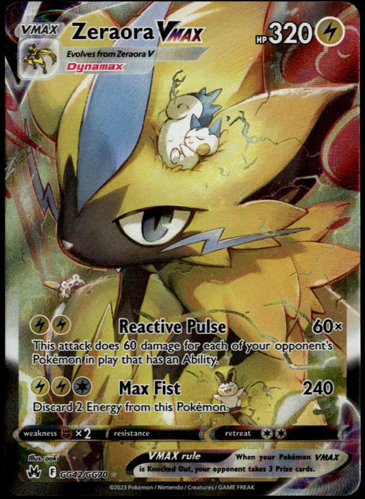 Zeraora VMAX #GG42/GG70 (NM/M, Crown Zenith)