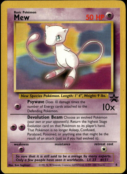 Mew #8 (LP+, 2000 Pokemon WoTC Promo)