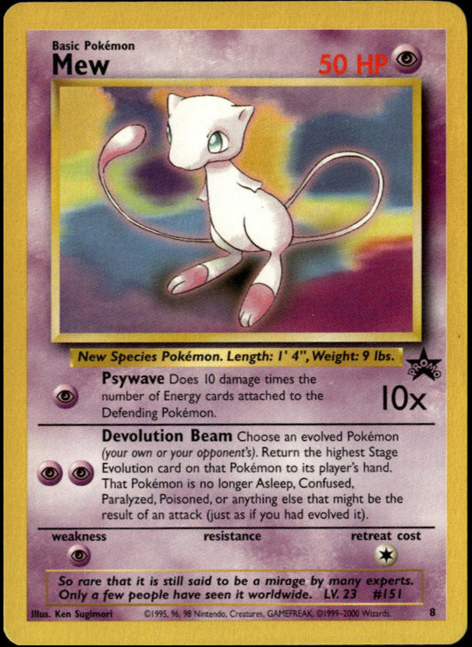 Mew #8 (LP+, 2000 Pokemon WoTC Promo)