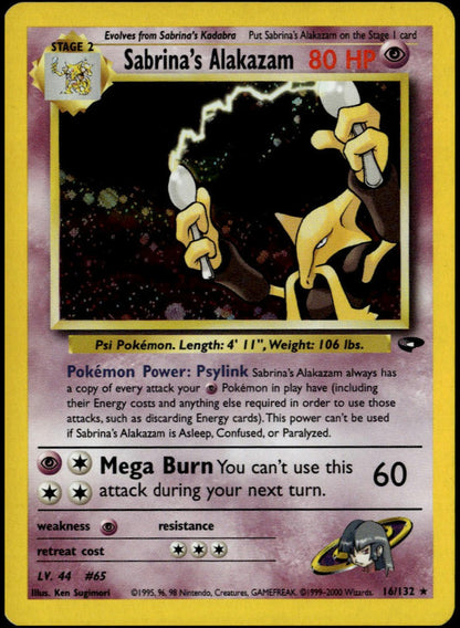 Sabrina's Alakazam Holo #16/132 (LP+, Gym Challenge)