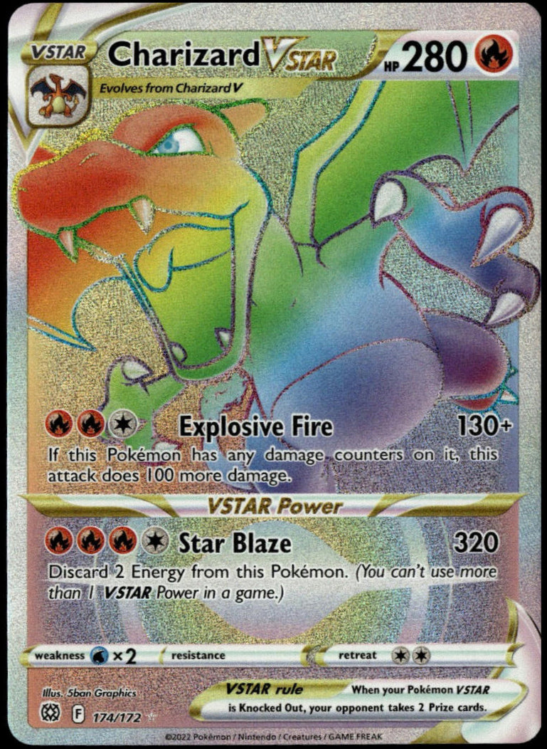 Charizard VSTAR #174/172 (NM/M, Brilliant Stars)