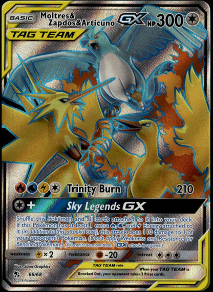 Moltres & Zapdos & Articuno Tag Team #66/68 (NM/M, Hidden Fates)