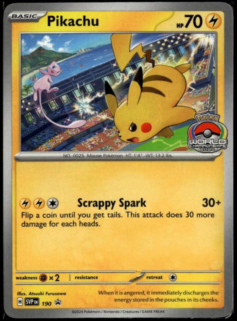 Pikachu #SVP190 (NM/M - Sealed! 2024 World Championships)