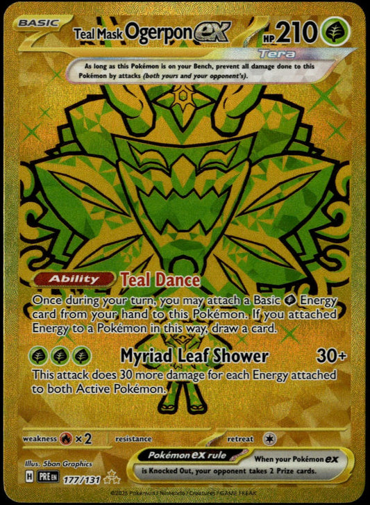 Teal Mask Ogerpon ex #177/131 (NM, Prismatic Evolution)