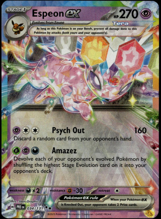 Espeon ex #034/131 (NM/M, Prismatic Evolution)