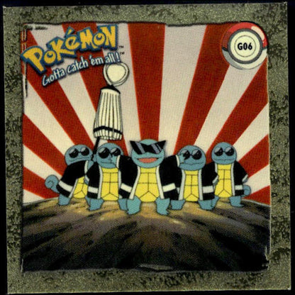 1999 POKEMON STICKERS SERIES 1 RARE GOLD STICKERS SQUIRTLE #R06