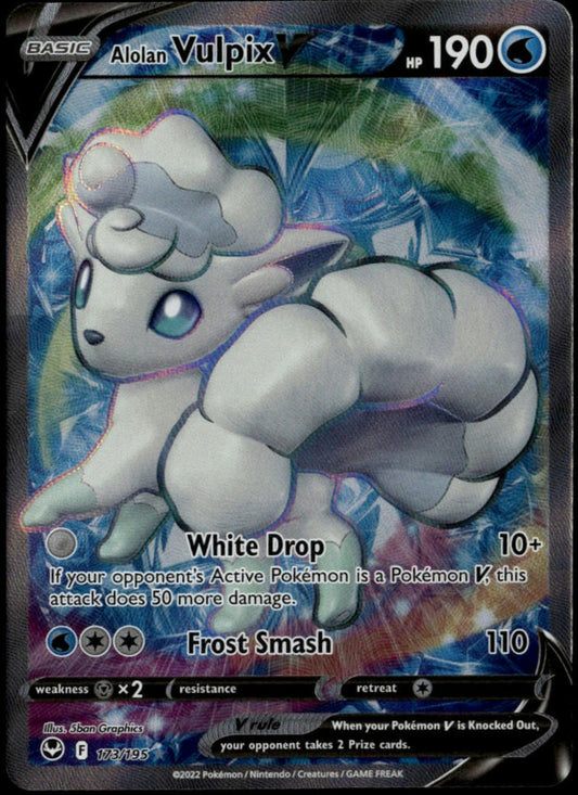 Alolan Vulpix V #173/195 (NM/M, Silver Tempest)