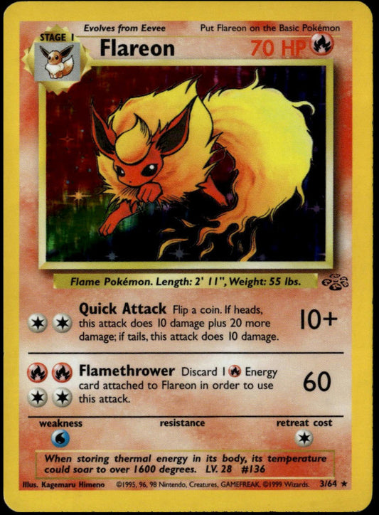Flareon Holo #3/64 (LP+, Pokemon Jungle)