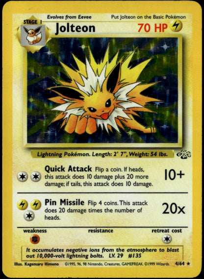 Jolteon Holo #4/64 (LP, Pokemon Jungle)