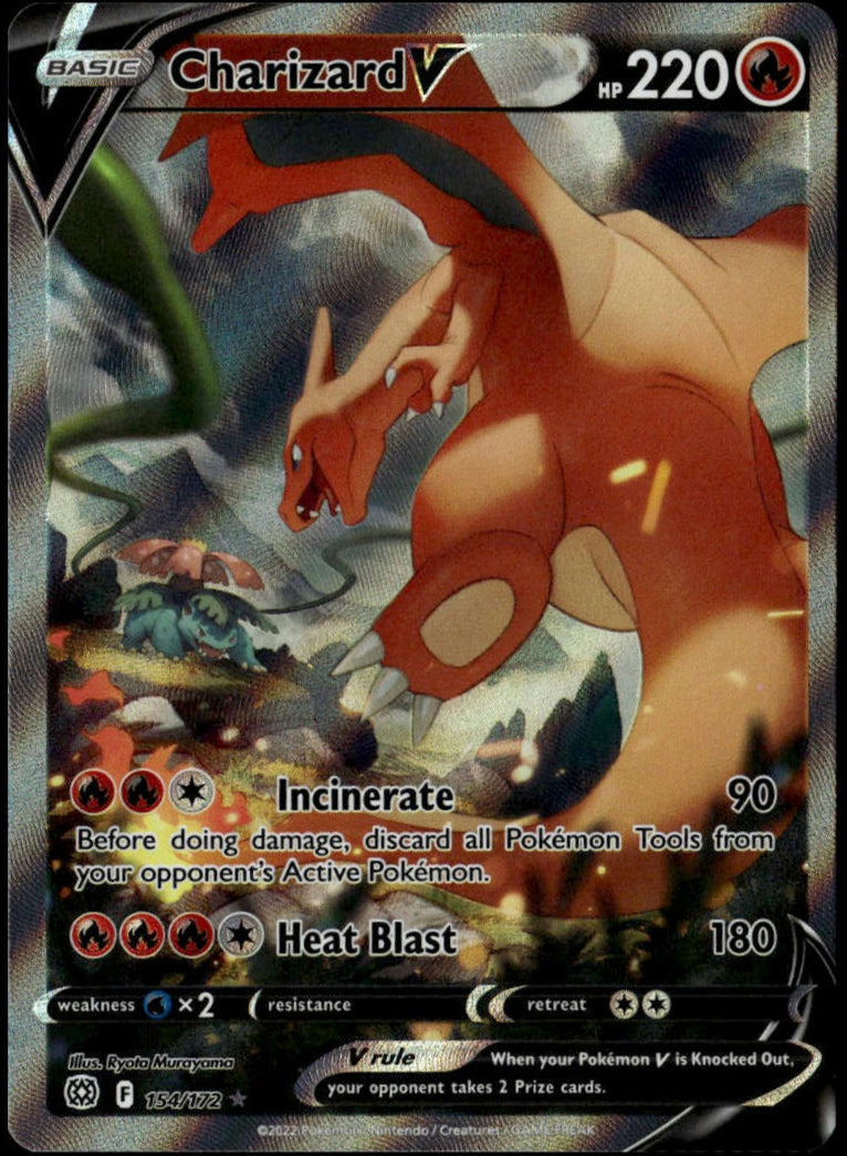 Charizard V #154/172 (NM/M, Brilliant Stars)