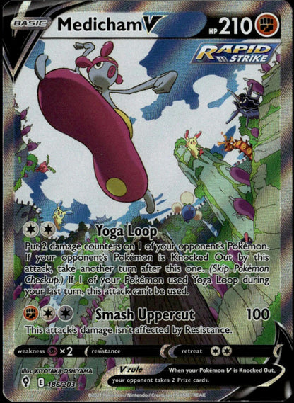 Medicham V #186/203 (NM, Evolving Skies)