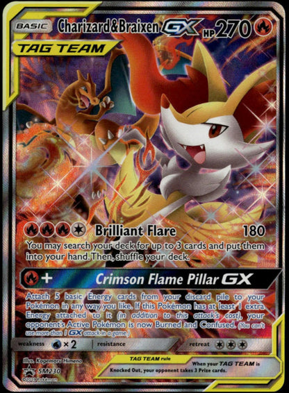 Charizard & Braixen GX #SM230 (NM/M, S&M BSP)