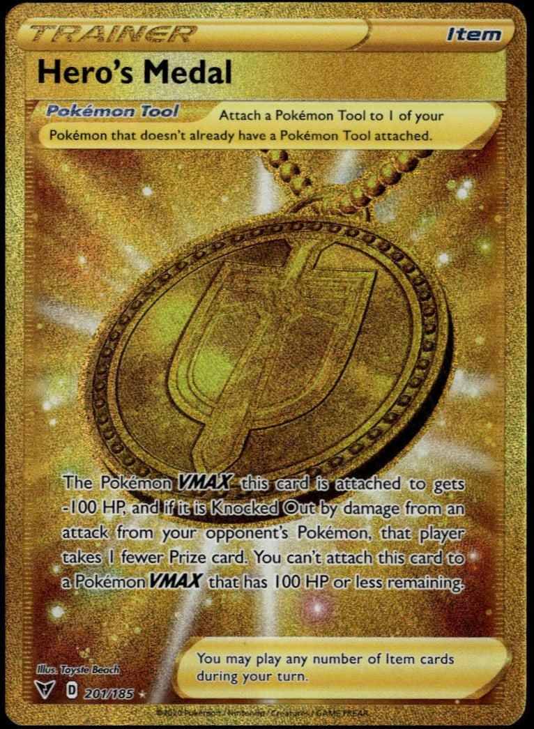 Hero's Medal #201/185 (NM/M, Vivid Voltage)