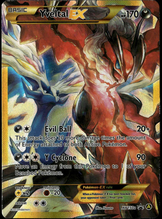 Yveltal EX #XY150a (LP+, XY Alternate Art Promos)