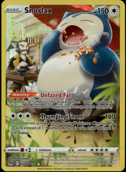 Snorlax #TG10/TG30 (NM/M, Lost Origin)
