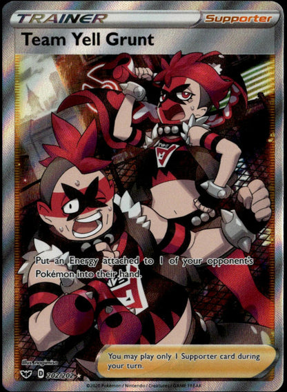 Team Yell Grunt #202/202 (NM, SWSH Base)