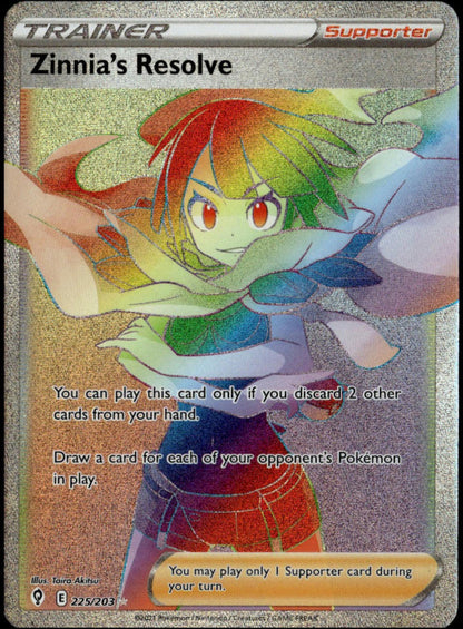 Zinnia's Resolve #225/203 (NM/M, Evolving Skies)