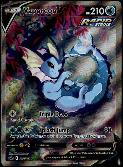Vaporeon V #SWSH181 (NM, Vaporeon Premium Collection Box Promo)