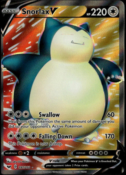Snorlax V #197/202 (NM, SWSH Base)