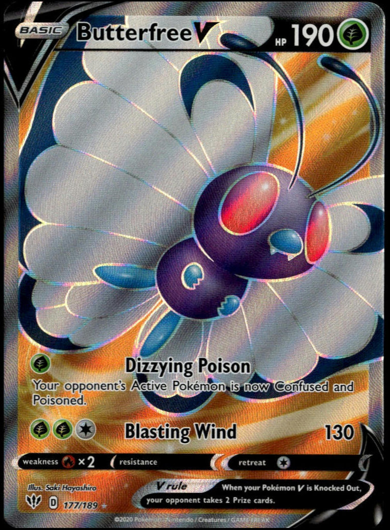 Butterfree V #177/189 (NM, Darkness Ablaze)
