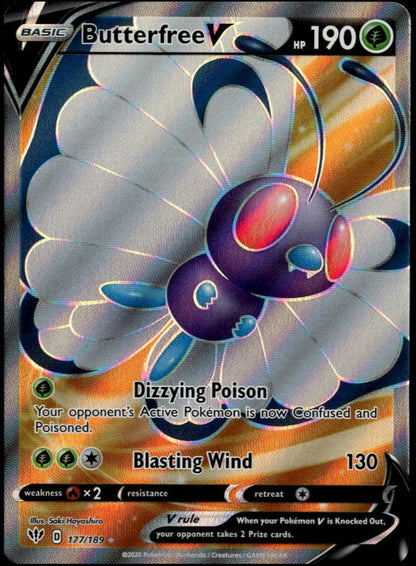 Butterfree V #177/189 (NM, Darkness Ablaze)