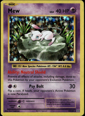 Mew Holo #53/108 (NM, XY Evo)
