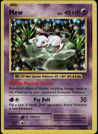 Mew Holo #53/108 (NM, XY Evo)