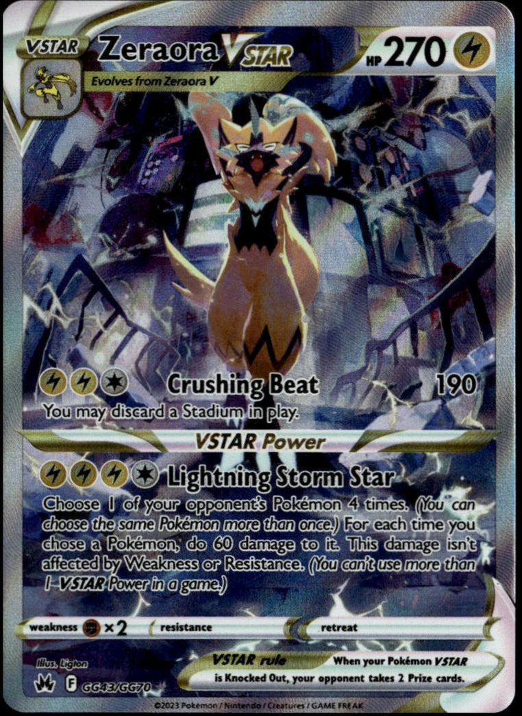 Zeraora VSTAR #GG43/GG70 (NM, Crown Zenith)