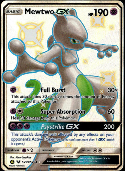 Mewtwo GX #SV59/SV94 (NM/M, Hidden Fates)