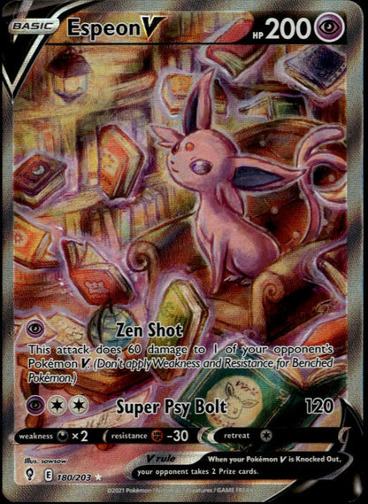 Espeon V #180/203 (NM/M, Evolving Skies)