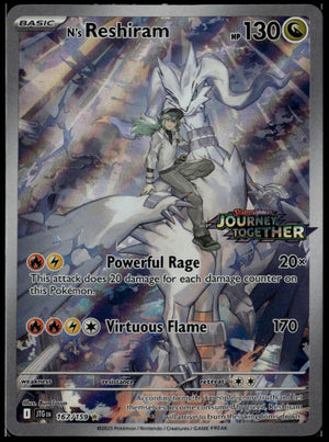 N's Reshiram #167/159 (NM/M, Sealed Stamped Promo, Journey Together Enhanced Booster Box)