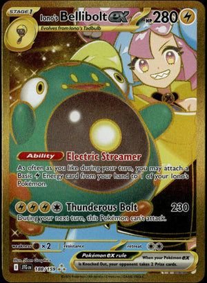 Iono's Bellibolt ex #188/159 (NM, Journey Together)