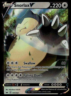 Snorlax V #141/202 (NM, SWSH Base)
