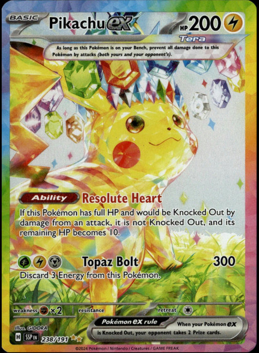PIkachu ex SIR #238/191 (NM/M, Surging Sparks)