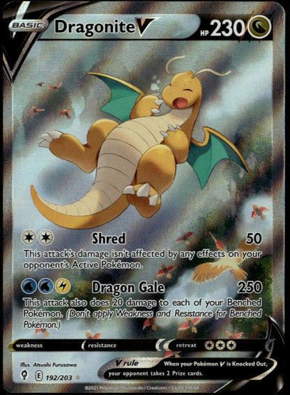 Dragonite V Alt Art #192/203 (NM/M, Evolving Skies)